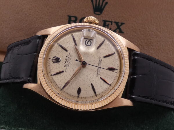 Rare Rolex Datejust 36mm 1601 Oro Rosa 18 Kt ANNO 1963 Original Dial Leaf Hands Automatico