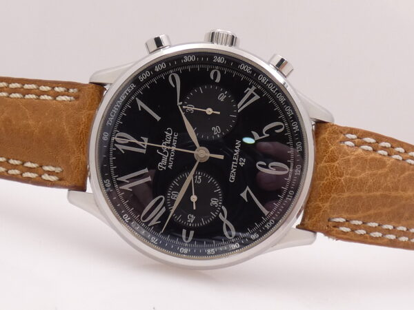 Paul Picot Gentleman 42 Chronograph With Box Automatico Acciaio Anni '2000