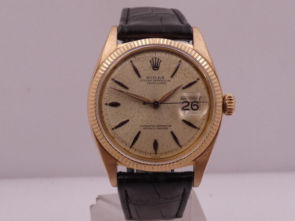 Rare Rolex Datejust 36mm 1601 Oro Rosa 18 Kt ANNO 1963 Original Dial Leaf Hands Automatico