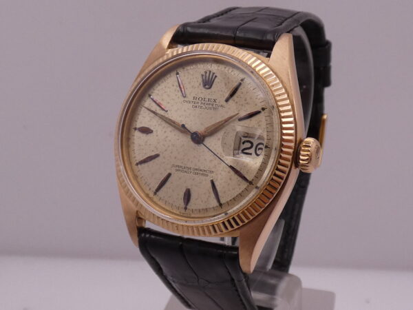 Rare Rolex Datejust 36mm 1601 Oro Rosa 18 Kt ANNO 1963 Original Dial Leaf Hands Automatico