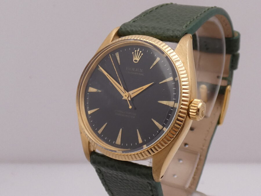 Rolex Oyster Perpetual 34 GILT DIAL Anno 1956 Oro 18 Kt Automatico Ref 6567 - immagine 7