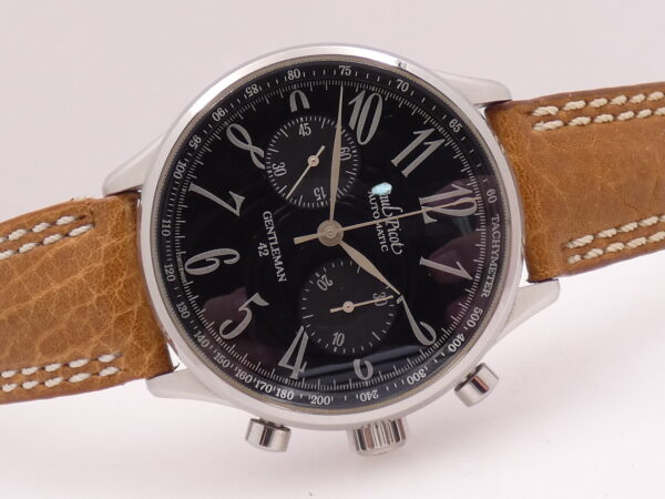 Paul Picot Gentleman 42 Chronograph With Box Automatico Acciaio Anni '2000