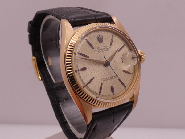 Rare Rolex Datejust 36mm 1601 Oro Rosa 18 Kt ANNO 1963 Original Dial Leaf Hands Automatico