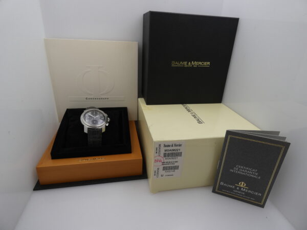 Baume & Mercier Capeland Chronograph NEW BOX PAPERS & STICKERS Automatico Acciaio Never Worn Anni '2000