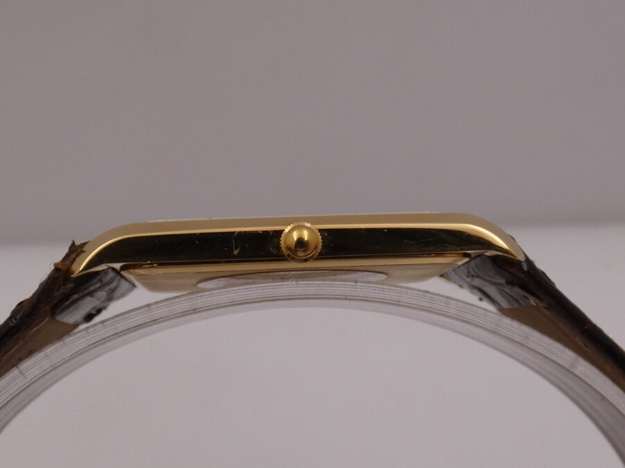 Citizen N.O.S Tank Ultra Thin Rectangular Oro 18Kt NEW OLD STOCK With BOX Leaf Hands ANNI '90 - immagine 15