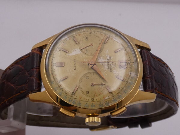Breitling Cadette Chronograph 1188 Oversize 37mm 18Kt G.F. ANNI '50 Carica Manuale Venus 188