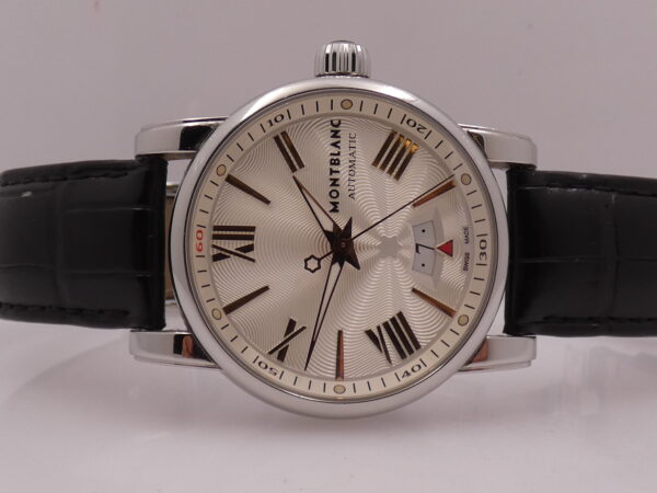 Montblanc Star Box & Papers Automatic Date Guillochè Dial Steel Anno 2016 Ref 7102