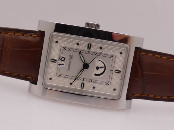 Eberhard & Co. Les Grandes Courbées Gran Data Reserve De Marche NEW BOX&PAPERS Automatico Acciaio