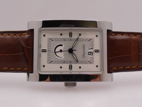 Eberhard & Co. Les Grandes Courbées Gran Data Reserve De Marche NEW BOX&PAPERS Automatico Acciaio