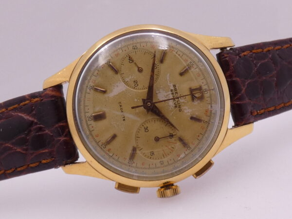Breitling Cadette Chronograph 1188 Oversize 37mm 18Kt G.F. ANNI '50 Carica Manuale Venus 188