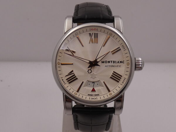 Montblanc Star Box & Papers Automatic Date Guillochè Dial Steel Anno 2016 Ref 7102