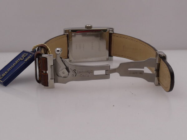 Eberhard & Co. Les Grandes Courbées Gran Data Reserve De Marche NEW BOX&PAPERS Automatico Acciaio