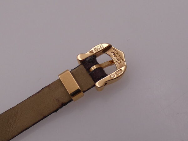 Cartier Tonneau Mini Tonneau Unique 18 Kt Rose Gold Limited Edition Tourmalines Bezel BOX&PAPERS Year 2004