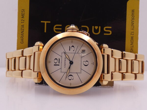 Cartier Pasha 38mm 18Kt Full Gold NEAR N.O.S. Never Polished BOX&PAPERS Automatico ANNI '90