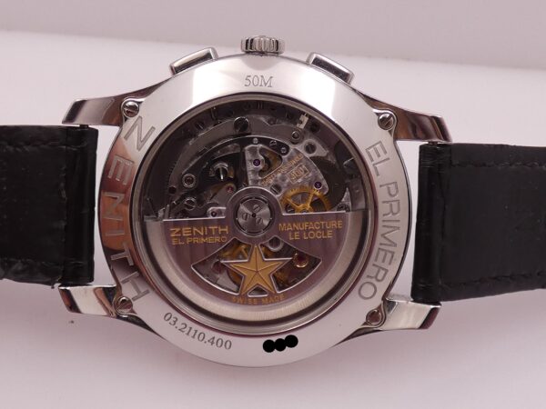 Cronografo Zenith Captain Chronograph El Primero Chocolate 42mm With PAPERS Acciaio Anno 2011 Automatico