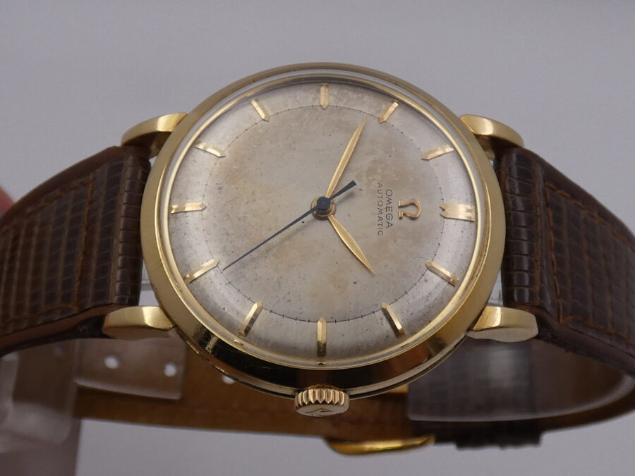 Omega Bumper Automatic Oro 18 Kt ANNO 1944 Leaf Hands Vintage - immagine 3