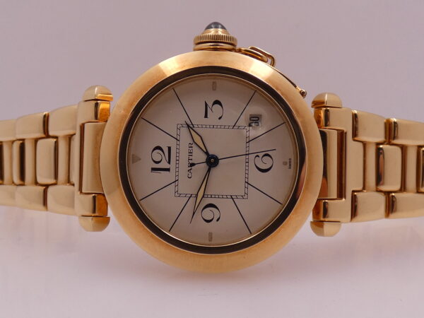 Cartier Pasha 38mm 18Kt Full Gold NEAR N.O.S. Never Polished BOX&PAPERS Automatico ANNI '90
