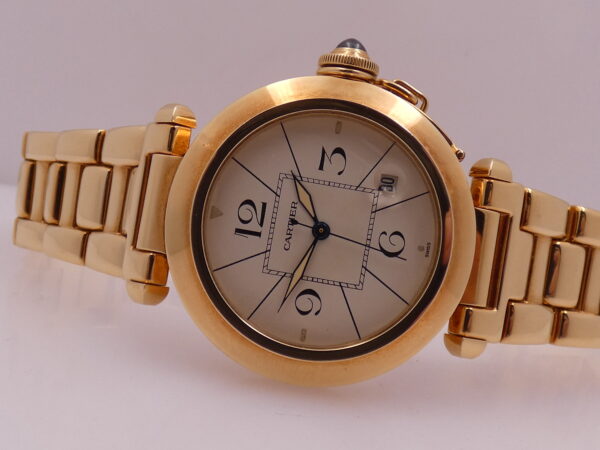 Cartier Pasha 38mm 18Kt Full Gold NEAR N.O.S. Never Polished BOX&PAPERS Automatico ANNI '90