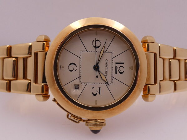 Cartier Pasha 38mm 18Kt Full Gold NEAR N.O.S. Never Polished BOX&PAPERS Automatico ANNI '90
