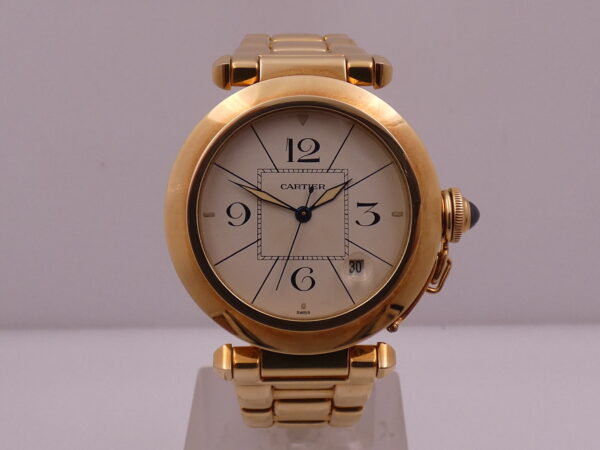Cartier Pasha 38mm 18Kt Full Gold NEAR N.O.S. Never Polished BOX&PAPERS Automatico ANNI '90