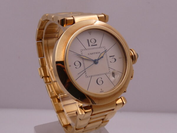 Cartier Pasha 38mm 18Kt Full Gold NEAR N.O.S. Never Polished BOX&PAPERS Automatico ANNI '90