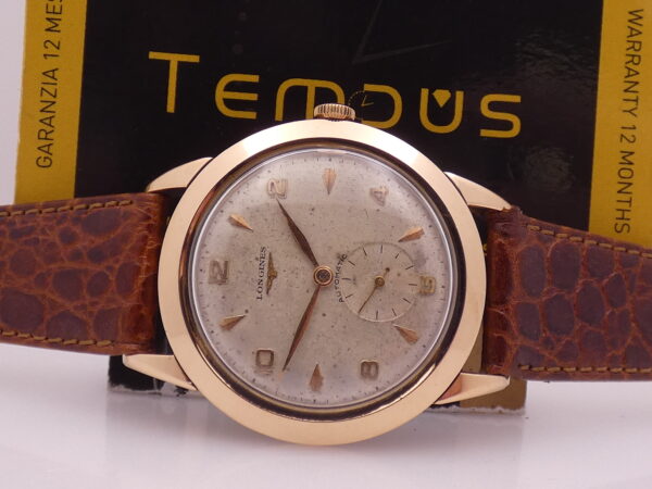 Longines Rare Jumbo 22A Automatic 38mm 18Kt Rose Gold Year 1953 Ref. 6277 Vintage