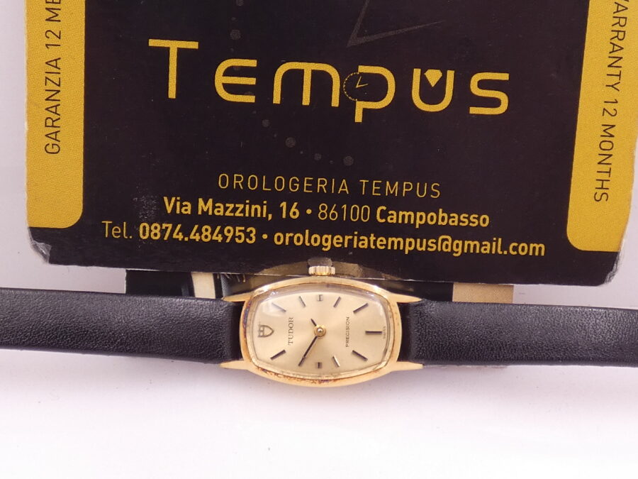 Tudor Style Precision Lady 12100 From 1966 18Kt Gold With Oyster BOX+Original Tag Price Hand Winding - immagine 2