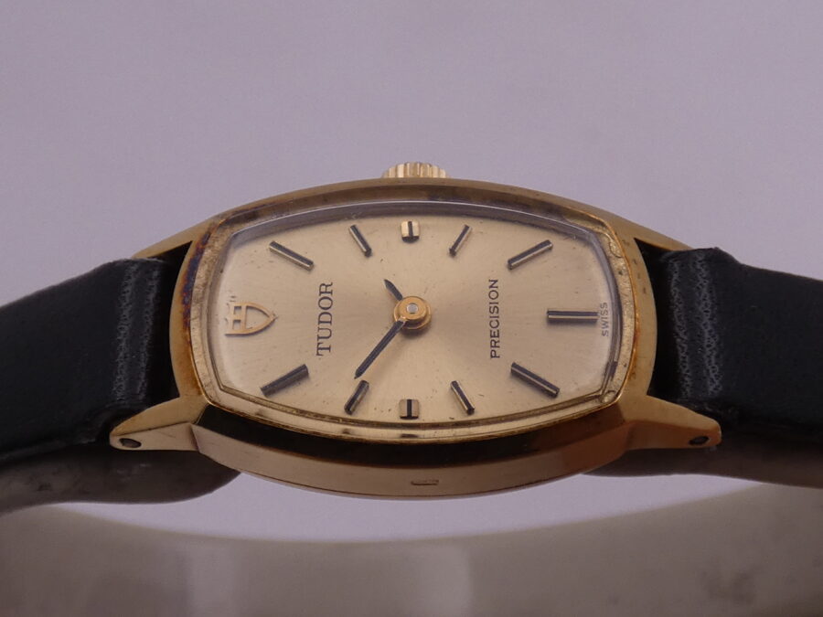 Tudor Style Precision Lady 12100 From 1966 18Kt Gold With Oyster BOX+Original Tag Price Hand Winding