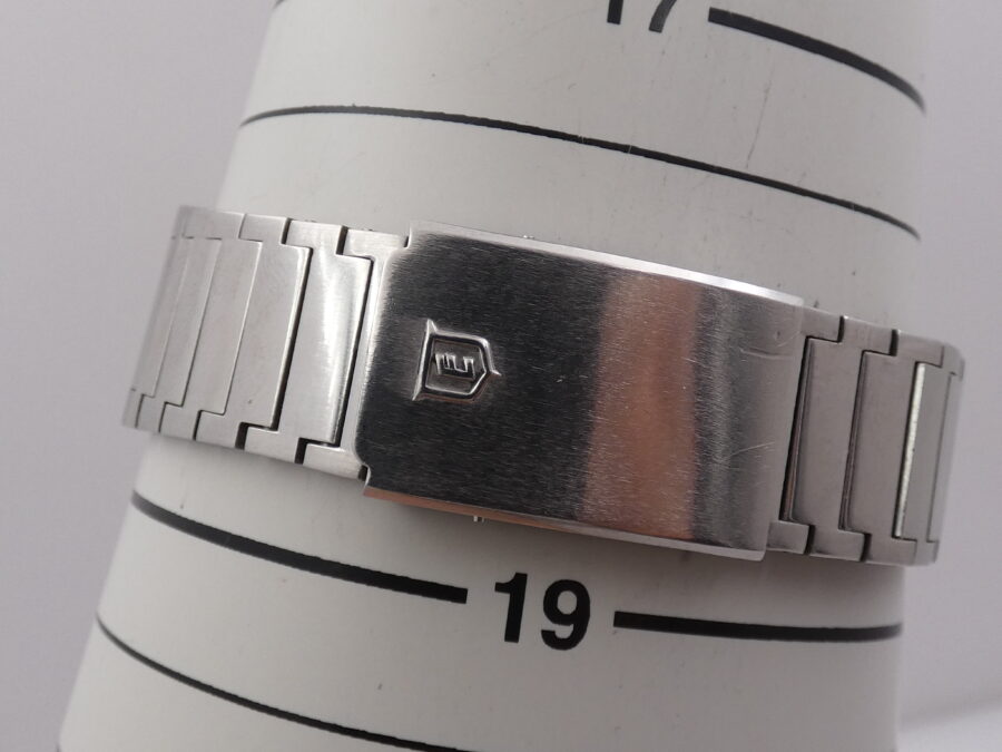Eberhard & Co. Vintage Ultra Thin Bracelet Blue Dial Hand Winding Years'70s Stainless Steel - immagine 12