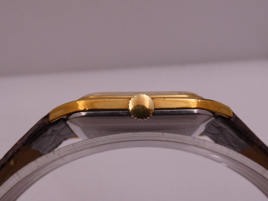 Zenith Square Golden Dial 18Kt Gold Filled Caliber 30.5 Hand Winding Years 70's - immagine 12