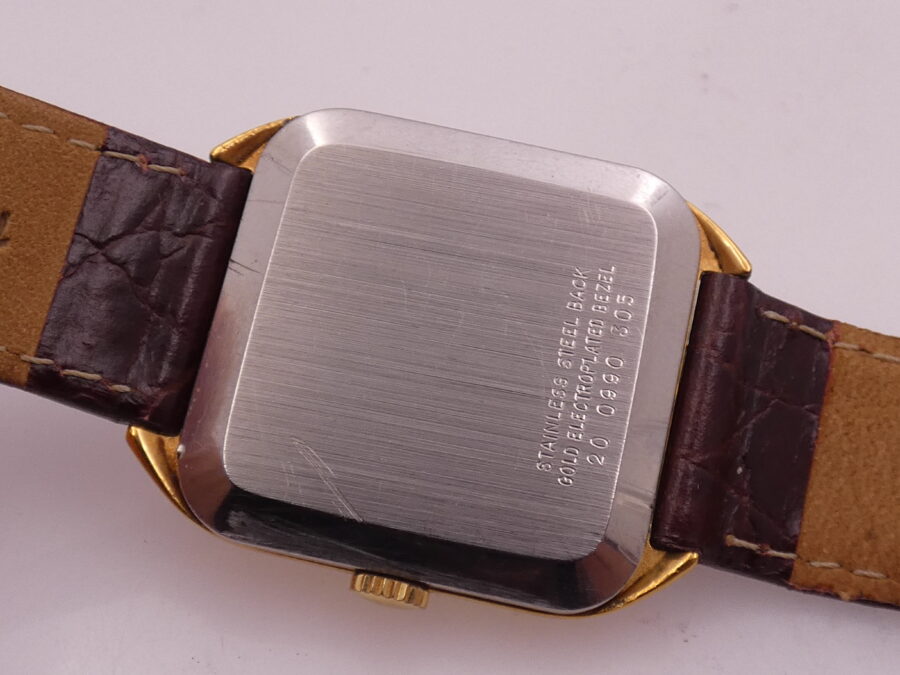 Zenith Square Golden Dial 18Kt Gold Filled Caliber 30.5 Hand Winding Years 70's - immagine 13
