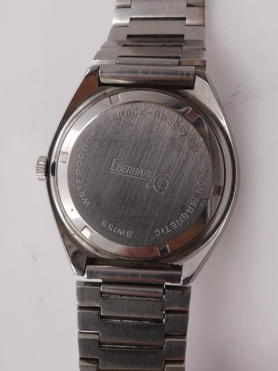Eberhard & Co. Vintage Ultra Thin Bracelet Blue Dial Hand Winding Years'70s Stainless Steel - immagine 15