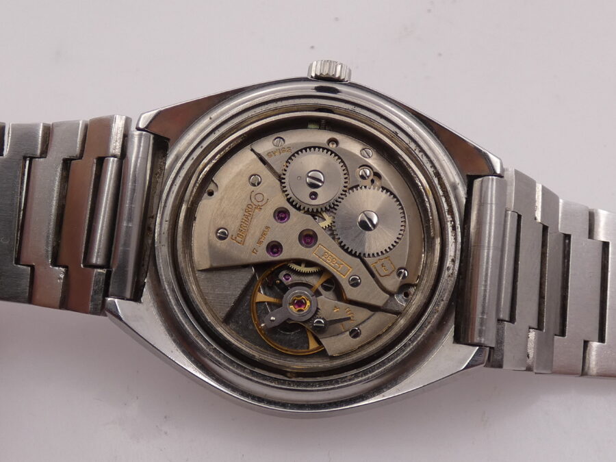 Eberhard & Co. Vintage Ultra Thin Bracelet Blue Dial Hand Winding Years'70s Stainless Steel - immagine 16