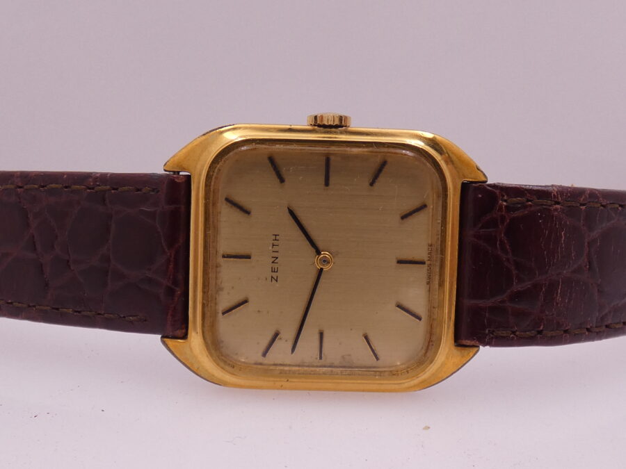 Zenith Square Golden Dial 18Kt Gold Filled Caliber 30.5 Hand Winding Years 70's - immagine 4