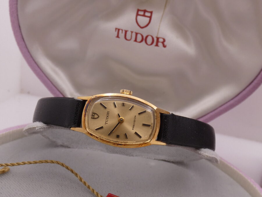 Tudor Style Precision Lady 12100 From 1966 18Kt Gold With Oyster BOX+Original Tag Price Hand Winding - immagine 4