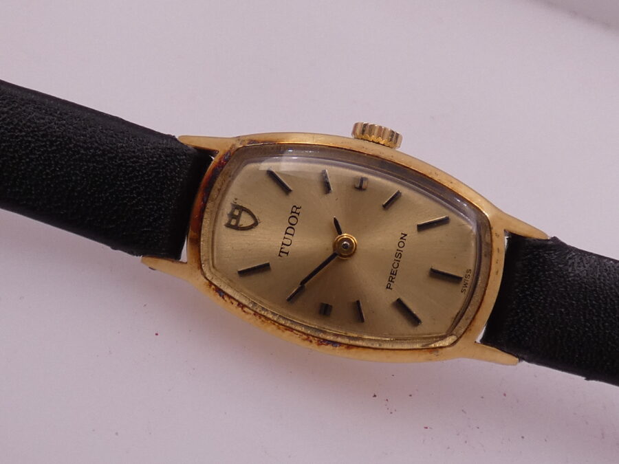 Tudor Style Precision Lady 12100 From 1966 18Kt Gold With Oyster BOX+Original Tag Price Hand Winding - immagine 5