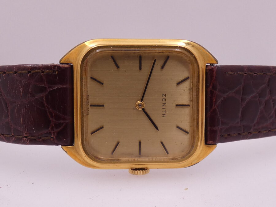 Zenith Square Golden Dial 18Kt Gold Filled Caliber 30.5 Hand Winding Years 70's - immagine 6