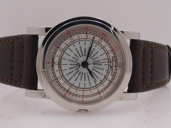 Philip Watch GMT World Time Automatic 40mm Acciaio Dual Tone Dial ANNI '2000s