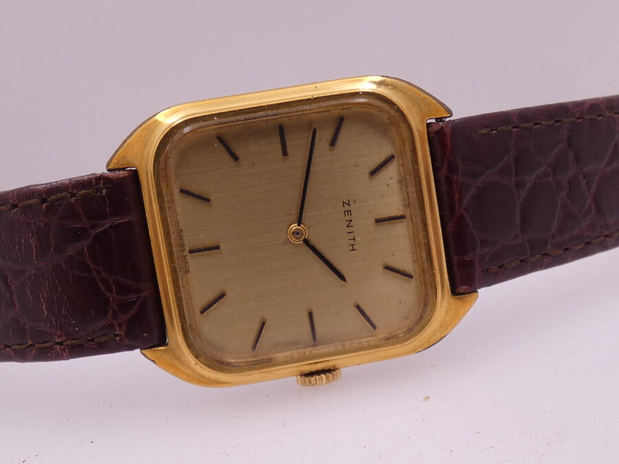 Zenith Square Golden Dial 18Kt Gold Filled Caliber 30.5 Hand Winding Years 70's - immagine 7