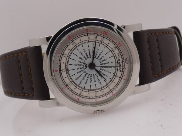 Philip Watch GMT World Time Automatic 40mm Acciaio Dual Tone Dial ANNI '2000s