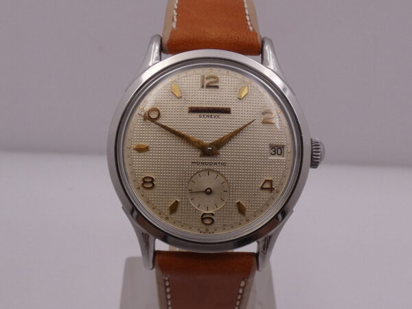 Universal Genève Monodatic Honeycomb Dial Automatic Bumper Cal.138 Steel Years '50s