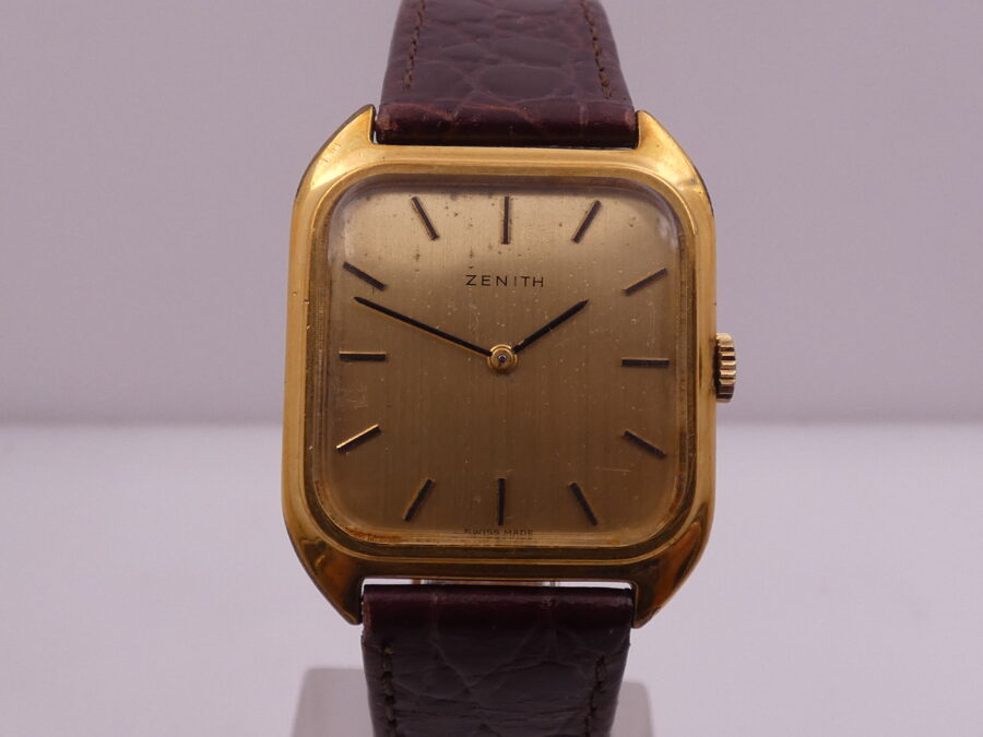 Zenith Square Golden Dial 18Kt Gold Filled Caliber 30.5 Hand Winding Years 70's - immagine 8