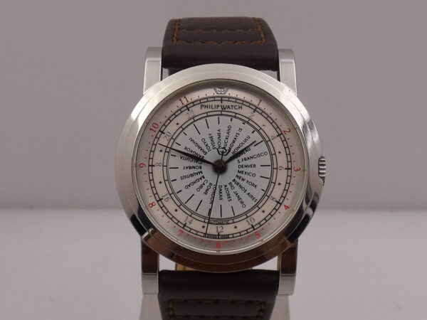 Philip Watch GMT World Time Automatic 40mm Acciaio Dual Tone Dial ANNI '2000s