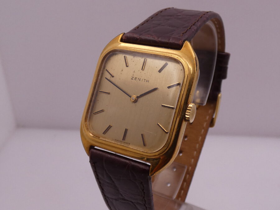 Zenith Square Golden Dial 18Kt Gold Filled Caliber 30.5 Hand Winding Years 70's - immagine 9