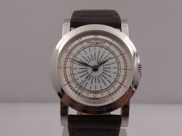 Philip Watch GMT World Time Automatic 40mm Acciaio Dual Tone Dial ANNI '2000s
