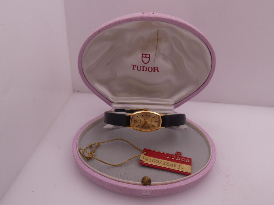 Tudor Style Precision Lady 12100 From 1966 18Kt Gold With Oyster BOX+Original Tag Price Hand Winding - immagine 10