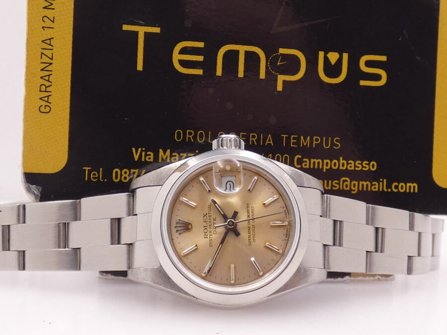 Rolex Oyster Perpetual Lady Date 69160 BOX&PAPERS Anno 1991 Automatico Acciaio Braccialato - immagine 2