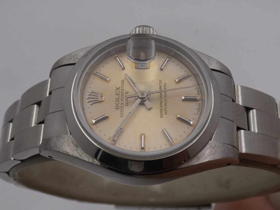 Rolex Oyster Perpetual Lady Date 69160 BOX&PAPERS Anno 1991 Automatico Acciaio Braccialato - immagine 3