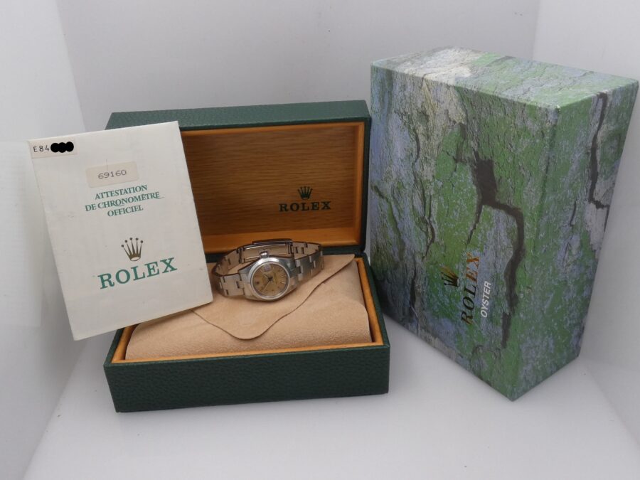 Rolex Oyster Perpetual Lady Date 69160 BOX&PAPERS Anno 1991 Automatico Acciaio Braccialato - immagine 12