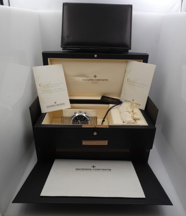 Vacheron Constantin Overseas Chronograph 42mm 49150 BOX&PAPERS Automatico Anno 2007 Acciaio Braccialato